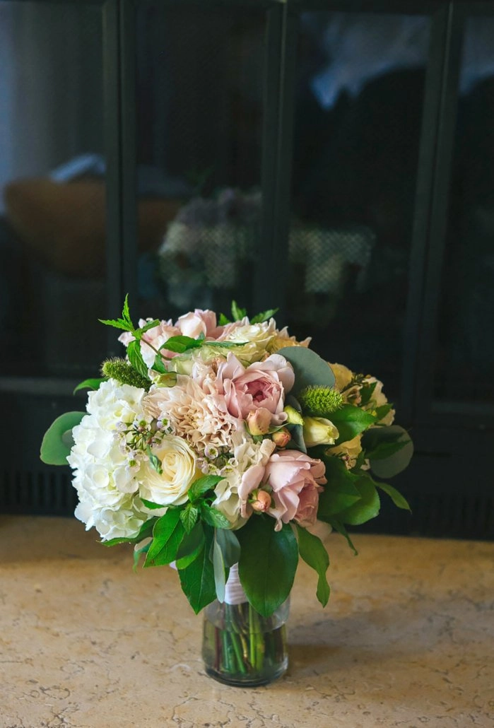 Blush garden rose bouquet